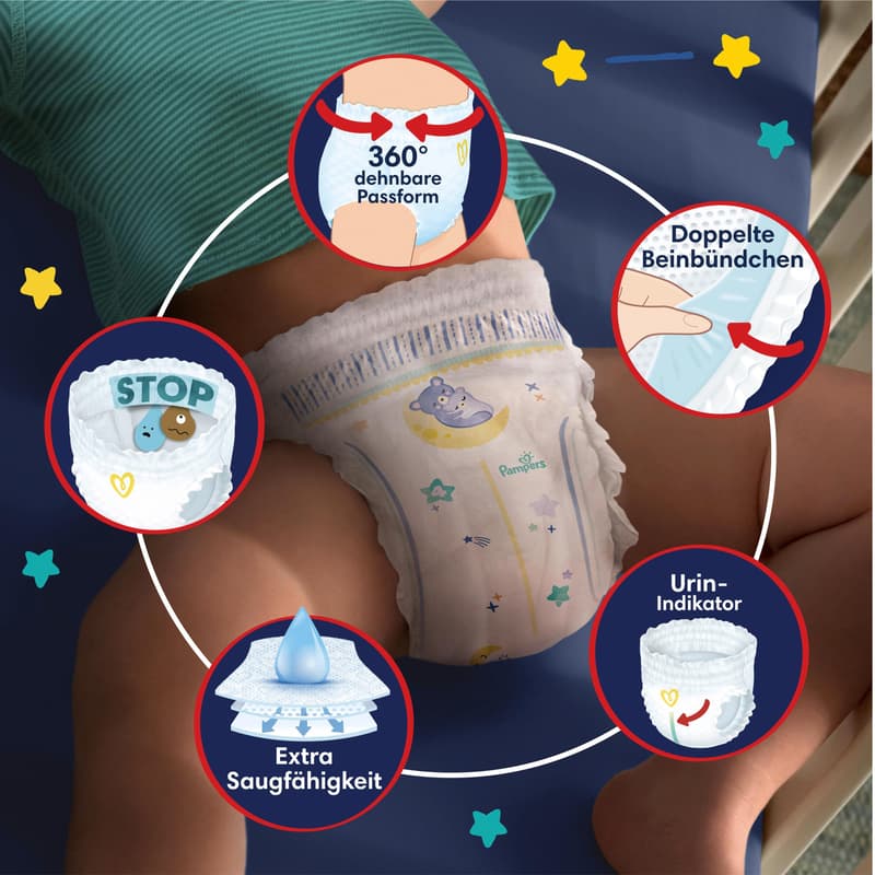 Pampers Baby Dry Night Pants Gr. 5 12-17kg MonatsBox
