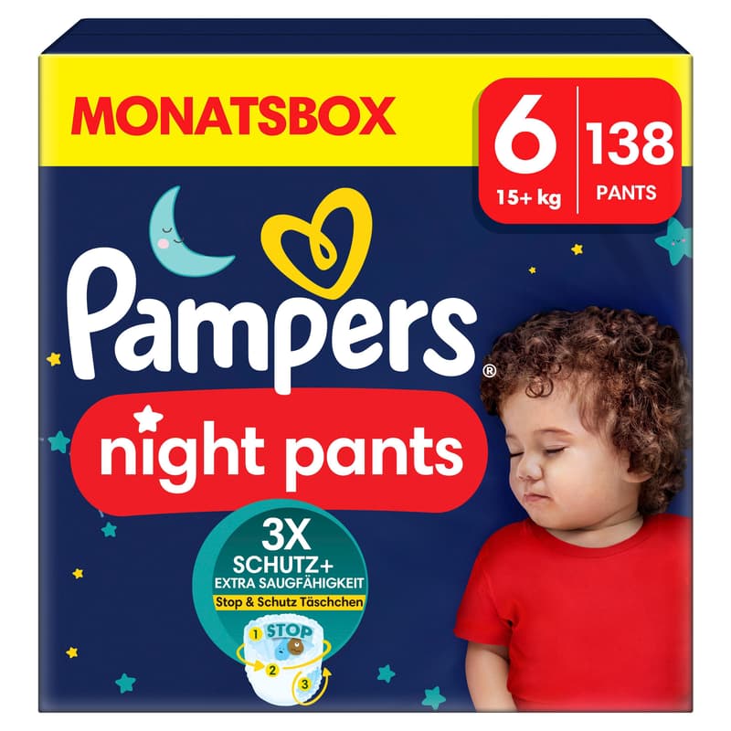 Pampers Baby Dry Night Pants Gr. 6  15+kg MonatsBox
