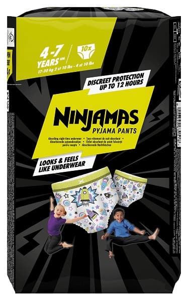 Ninjamas Pyjama Pants Raumschiff 4-7 Jahre