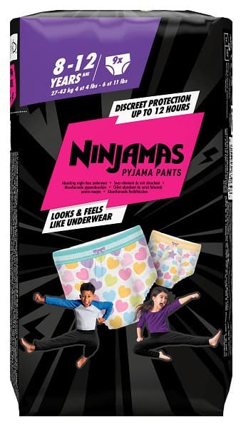 Ninjamas Pyjama Pants Herzchen 8-12 Jahre