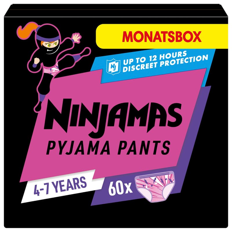 Ninjamas Pyjama Pants Herzchen 4-7 Jahre MonatsBox