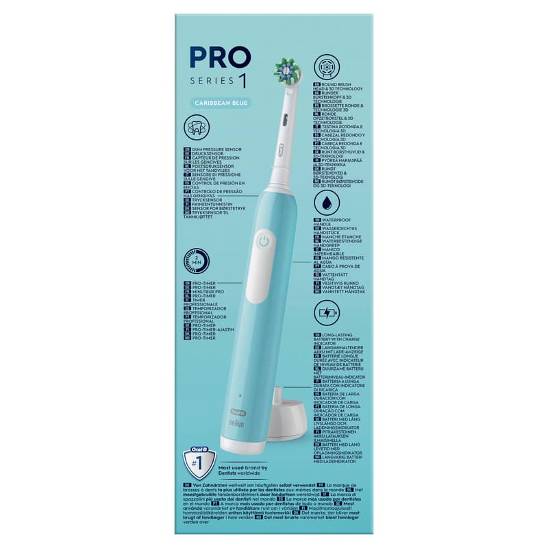 Oral-B Cross Action Elektrische Zahnbürste Pro 1 Caribbean Blue