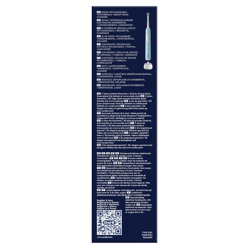 Oral-B Cross Action Elektrische Zahnbürste Pro 1 Caribbean Blue
