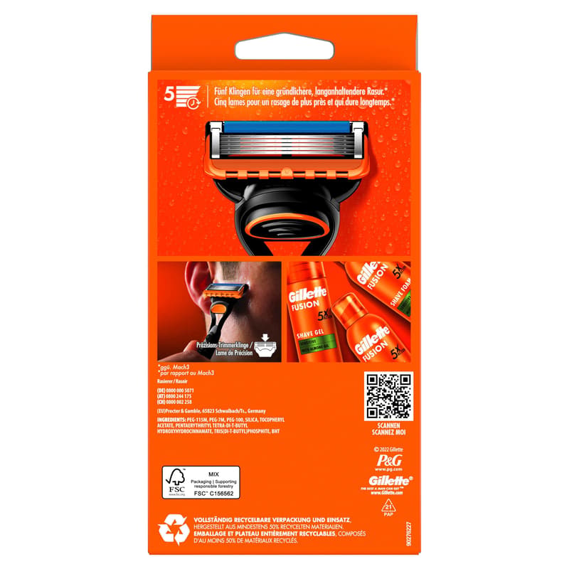 Gillette Rasierer Fusion5 mit 1 Klinge