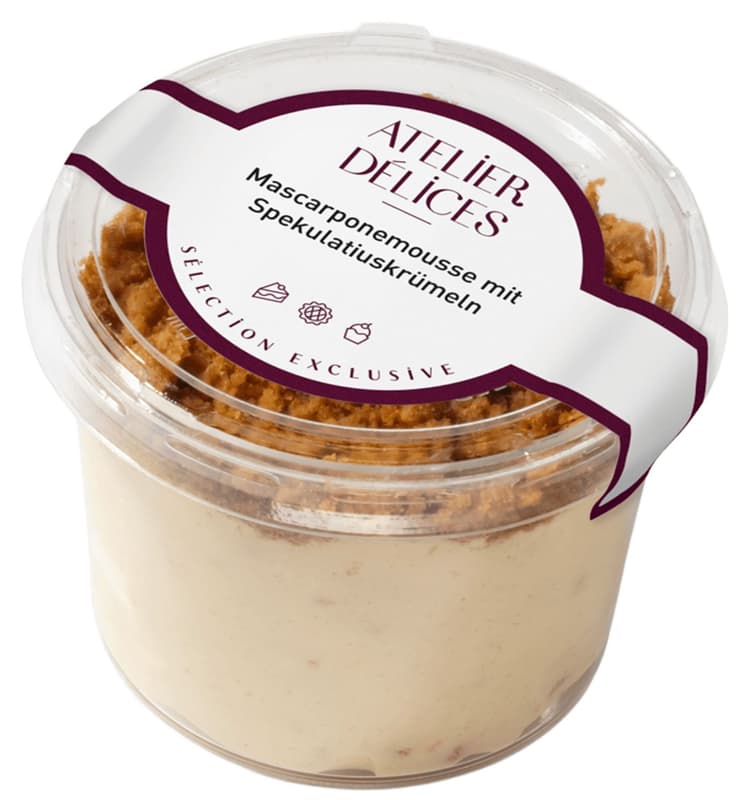 Atelier Délices Mascarpone with speculoos crumbs
