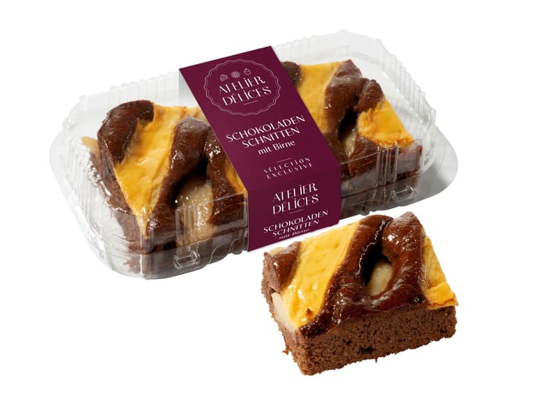 Atelier Délices chocolate slices with pear