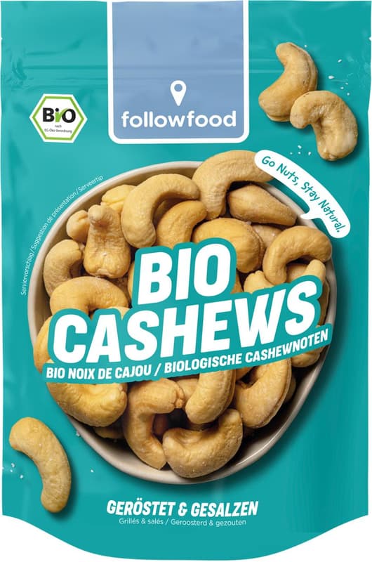followfood BIO Cashewkerne geröstet und gesalzen