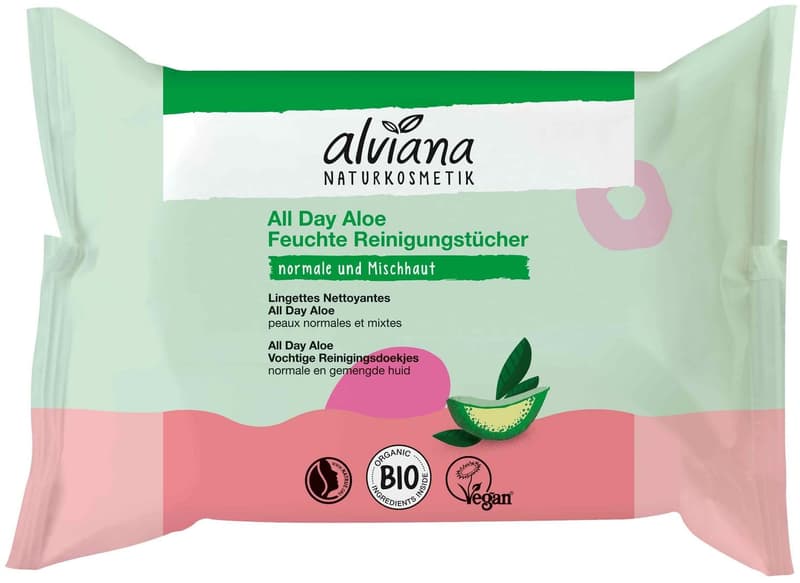alviana All Day Aloe Moist Cleansing Wipes