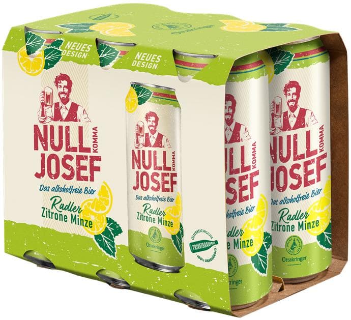 Zero Komma Josef Lemon Mint Radler alcohol-free 6x500ml (disposable deposit)