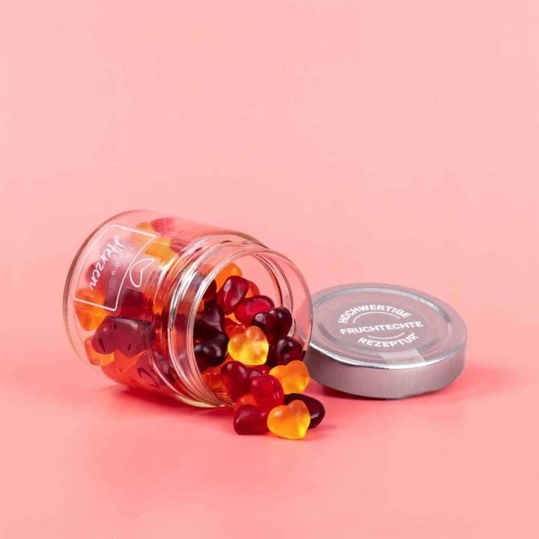 Fruchtgummi von Herzen