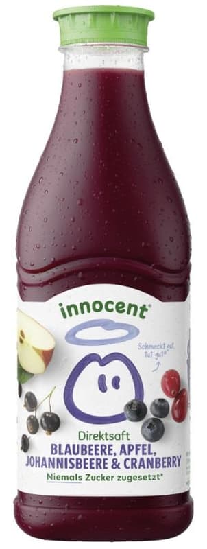 Innocent Blaubeere, Apfel, Johannisbeere & Cranberry Direktsaft - gekühlt (EinwegPFAND)