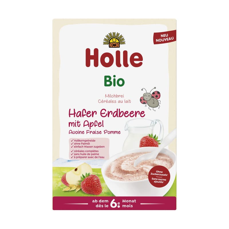 Holle BIO Milchbrei Hafer Erdbeer Apfel