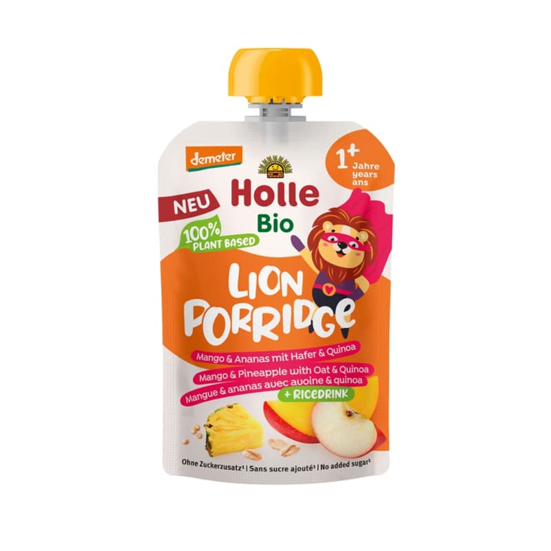 Holle Lion Porridge Mango&Pineapple with Oats&Quinoa