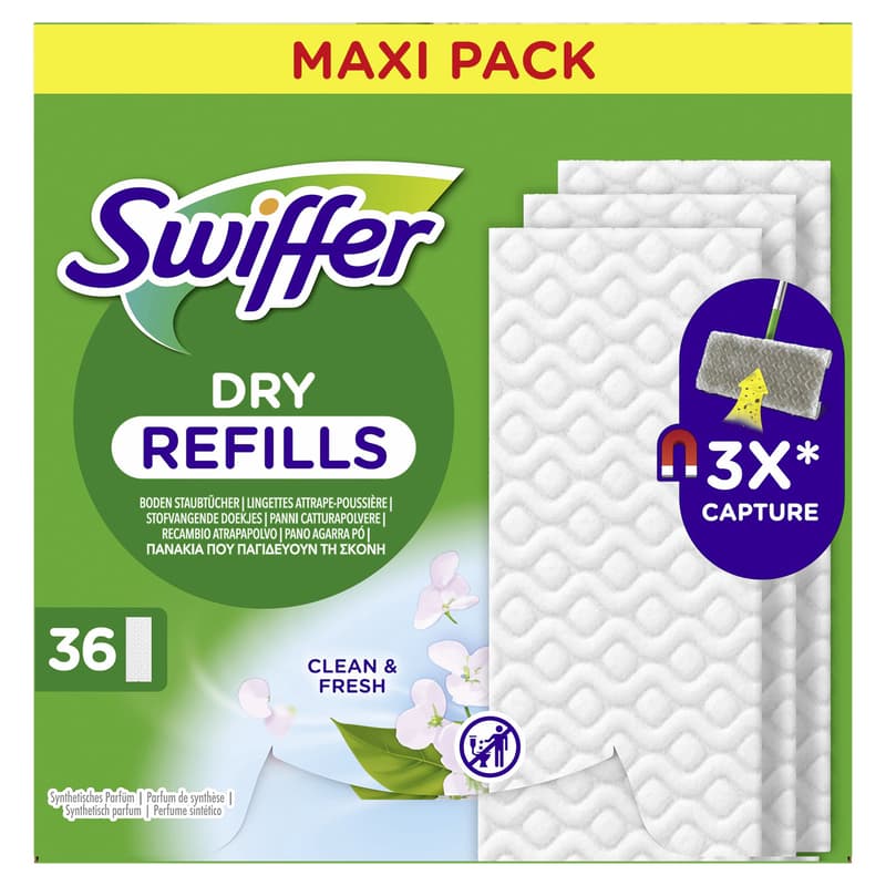 Swiffer Trocken Wischtücher Nachfüllpackung 36er mit Duft