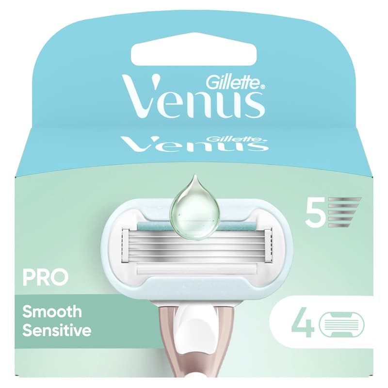 Gillette Venus Pro Smooth Sensitive Systemklingen 4er