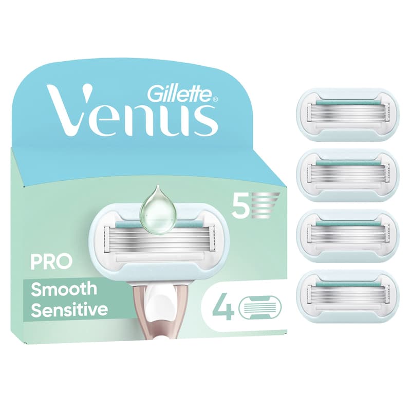 Gillette Venus Pro Smooth Sensitive Systemklingen 4er
