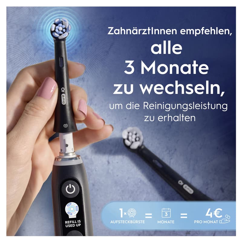 Oral-B iO Ultimate Cleaning Brush Heads Black 4-pack