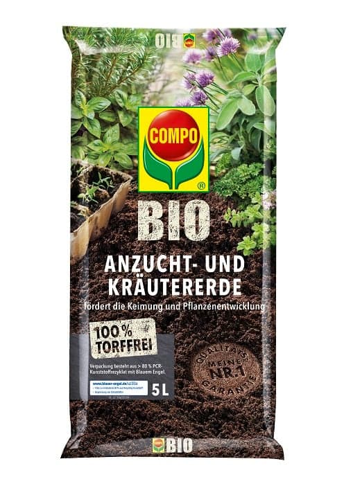 COMPO Peat-free growing and herb soil 5 L BIO