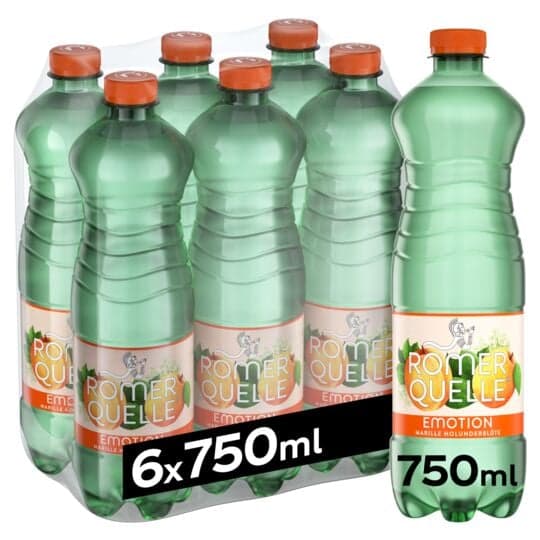 Römerquelle Emotion Apricot Elderflower 6x0.75l (disposable deposit)