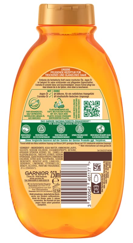 Garnier True Treasures Shampoo Argan & Camelia Oil
