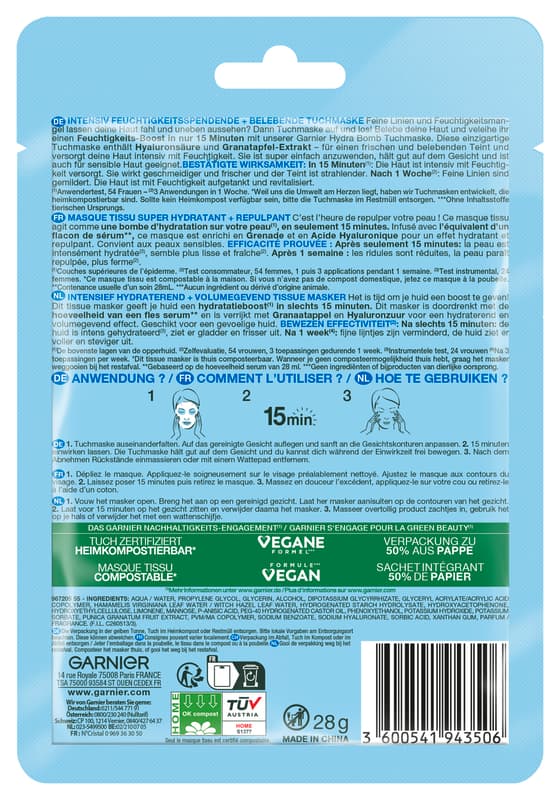 Garnier SkinActive Hydra Bomb Sheet Mask Pomegranate Extract