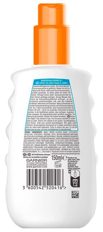 Garnier Ambre Solaire Sensitive expert+ Sun Protection Spray