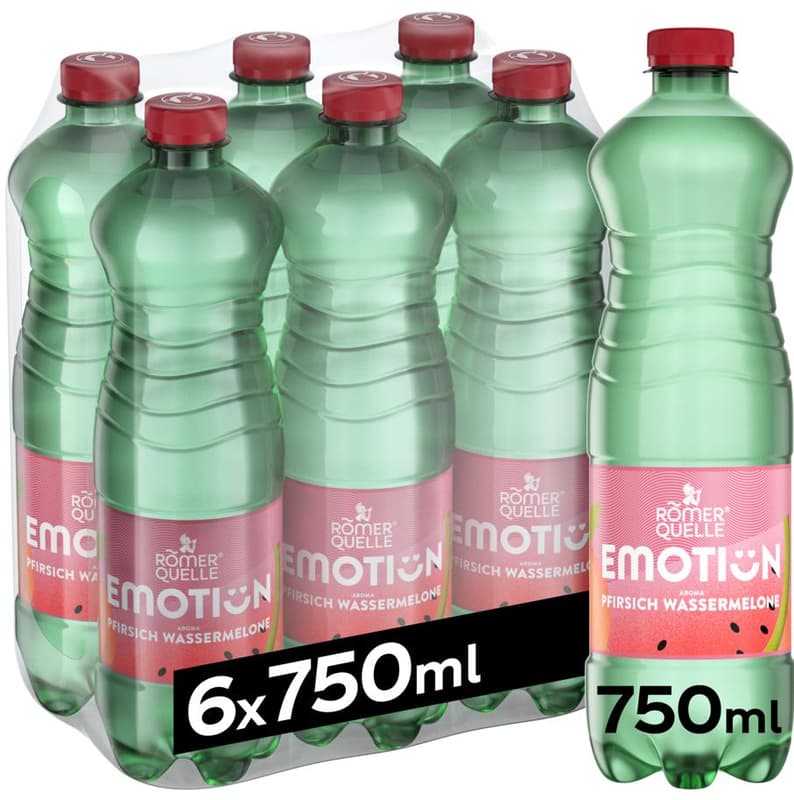 Römerquelle Emotion Pfirsich Wassermelone 6x0,75l (EinwegPFAND)