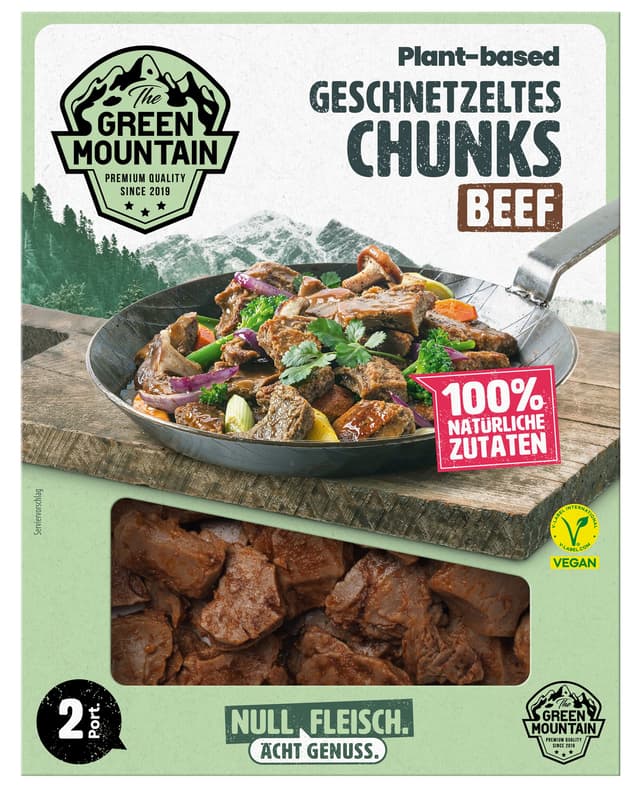 The Green Mountain Beef Chunks VEGAN