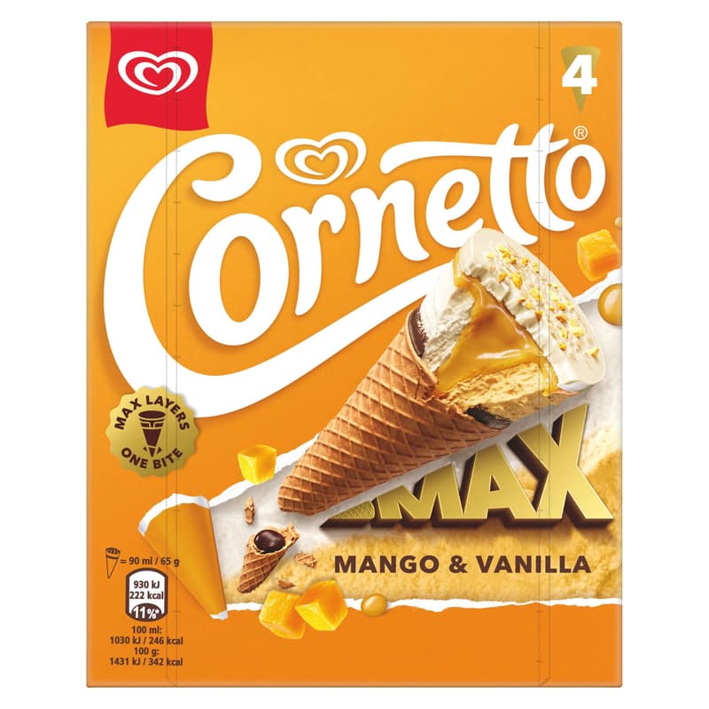 Eskimo Cornetto MAX Mango & Vanilla