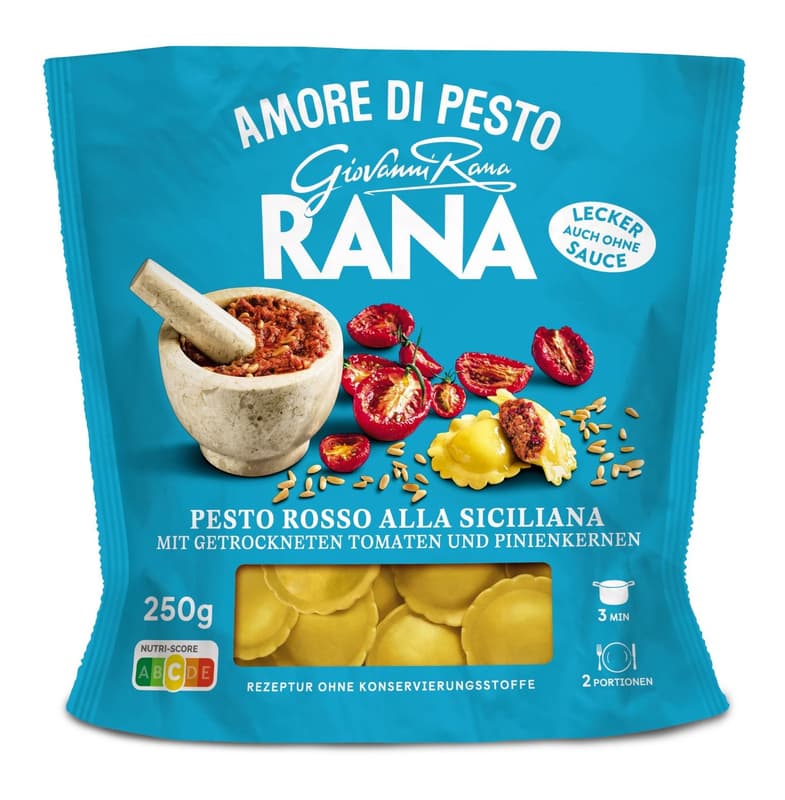 Rana Ravioli Pesto Rosso alla Siciliana - with sun-dried tomatoes & pine nuts