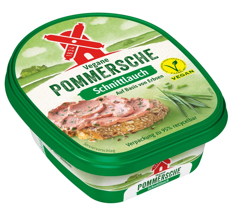 Rügenwalder Vegane Mühlen Pommersche with chives