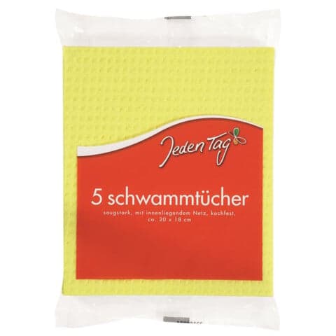 Jeden Tag Schwammtücher färbig