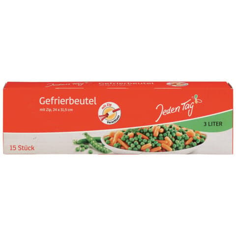 Jeden Tag Gefrierbeutel Zip 3l