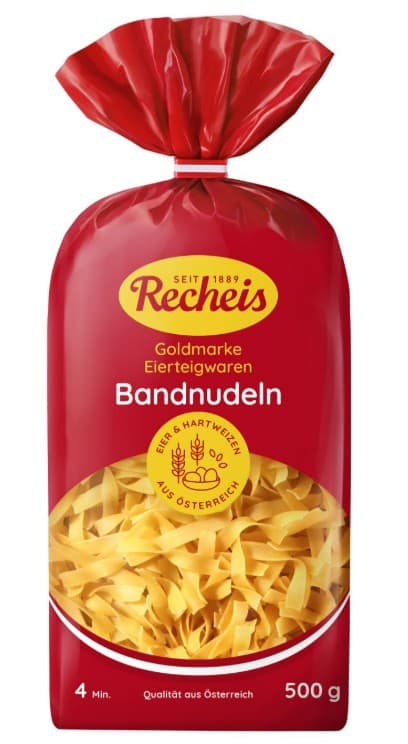Recheis gold brand ribbon noodles
