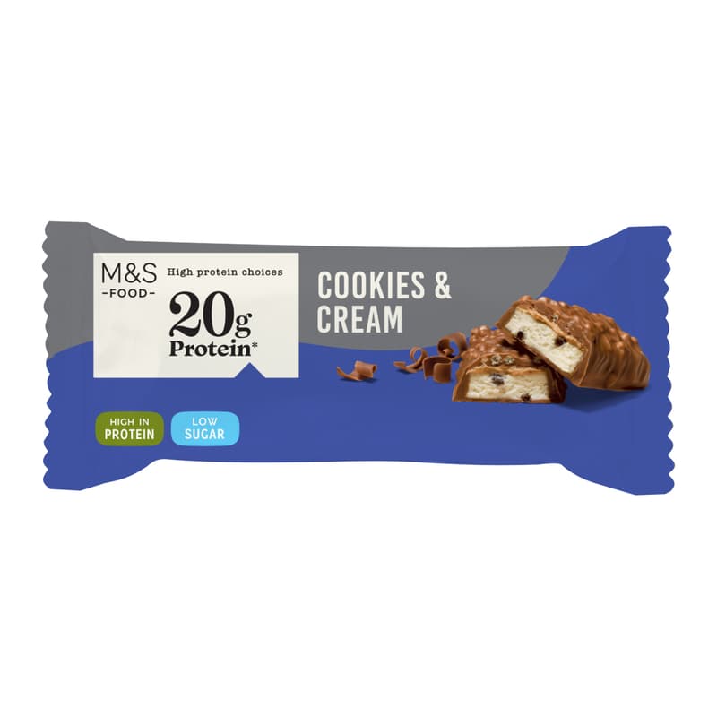 Marks & Spencer Cookies & Cream Protein Bar