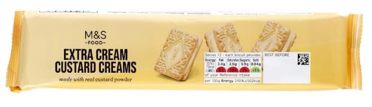 Marks & Spencer Extra Cream Custard Creams