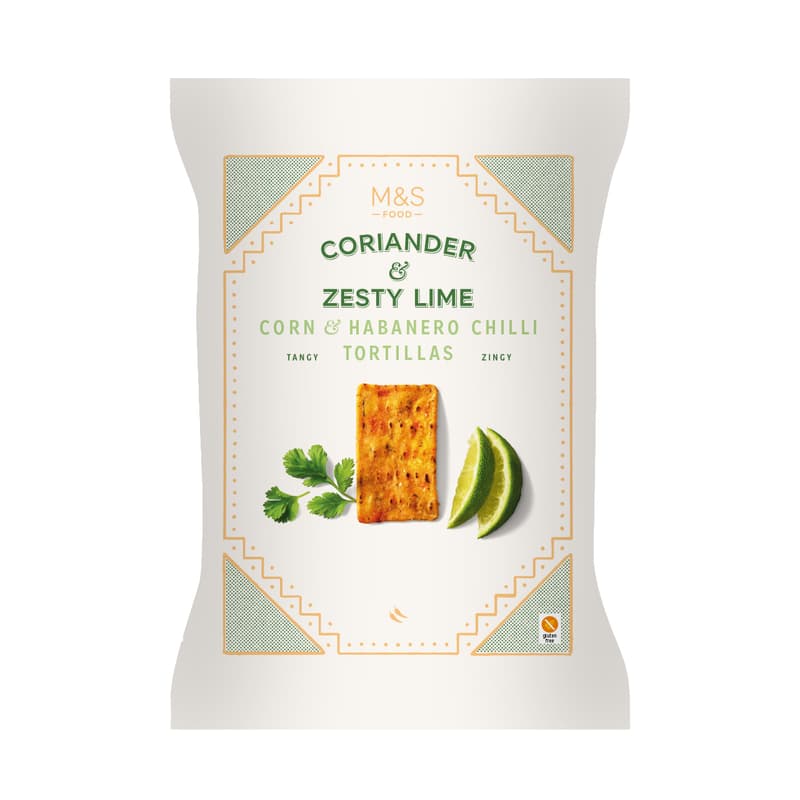 Marks & Spencer Coriander & Zesty Lime Corn & habanero Chilli Tortillas
