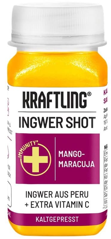 Kraftling Ginger Shot Mango-Passion Fruit - chilled