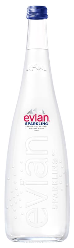 Evian Prickelnd Glas