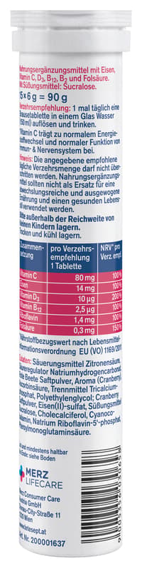 Tetesept Femi Complex Eisen Plus B+C+D Brausetabletten