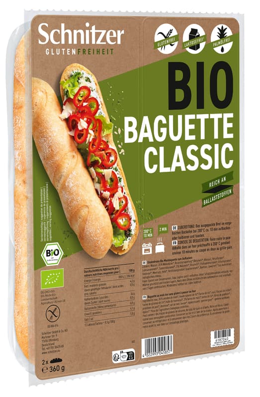 Schnitzer BIO Baguette Classic glutenfrei
