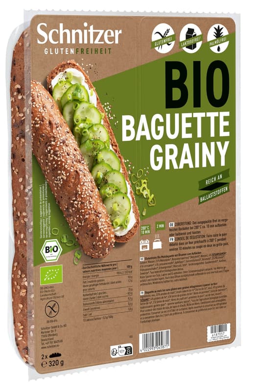 Schnitzer BIO Baguette Grainy gluten-free