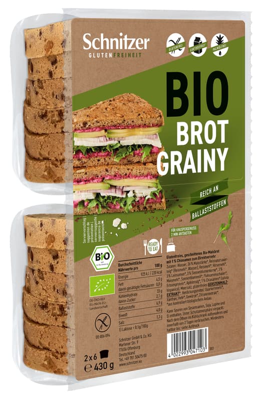 Schnitzer BIO Bread Grainy gluten-free
