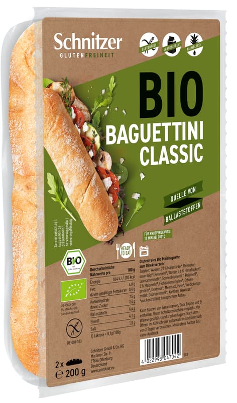 Schnitzer BIO Baguettini Classic gluten-free