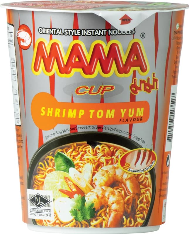 Mama Instant-Cup-Nudeln, Shrimps Tom Yum