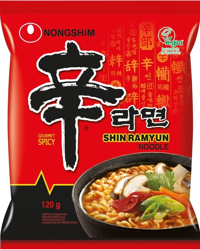 Nongshim Instantnudeln, Shin Ramyun, sehr scharf