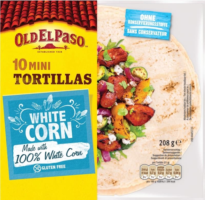 Old El Paso White Corn Mini Tortillas Gluten-Free