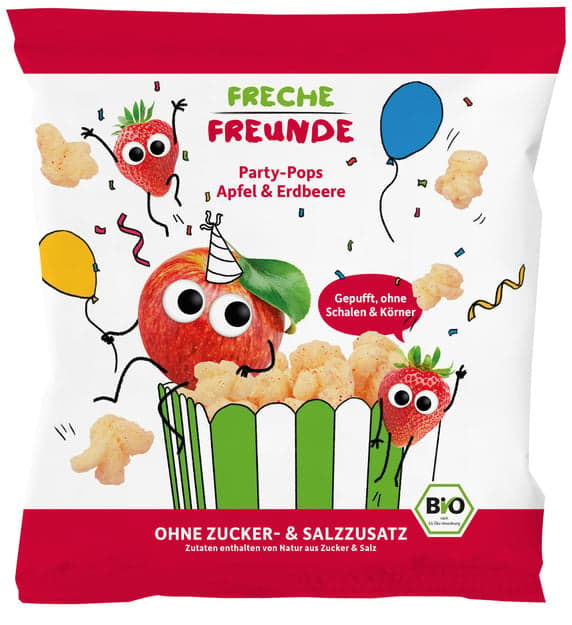 Freche Freunde BIO Party-Pops Apfel & Erdbeere