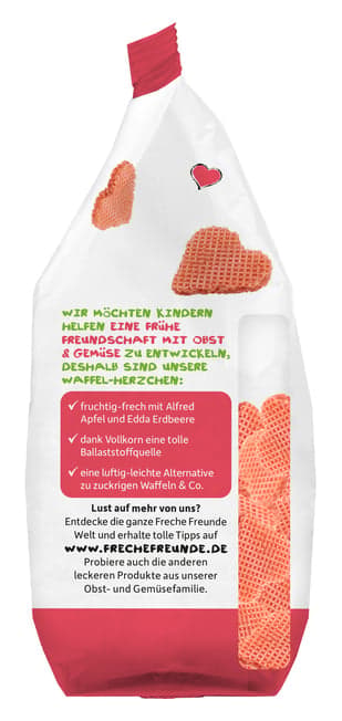Freche Freunde BIO Waffle Hearts Apple & Strawberry