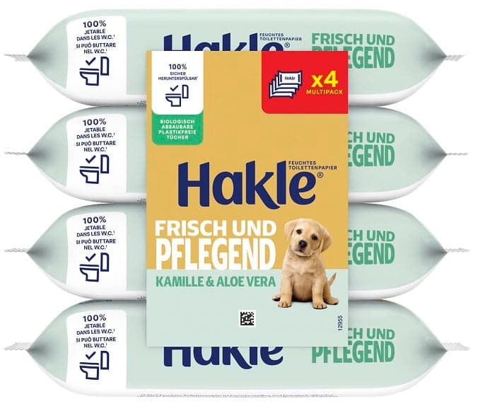 Hakle Moist Fresh and Caring QUATTRO PACK, 4x42 sheets